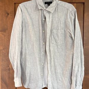 Banana Republic Light Gray Casual Button-Down Shirt